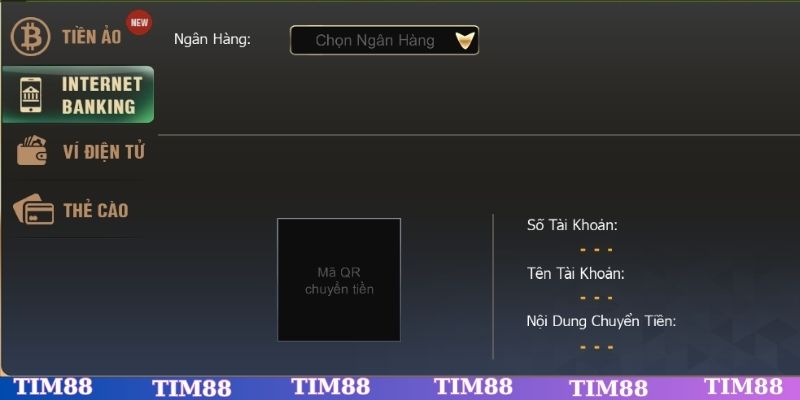Cách nạp tiền tại TIM88